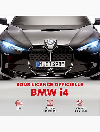 Voiture électrique enfant licence BMW I4 12V 5Km/h max. effets télécommande