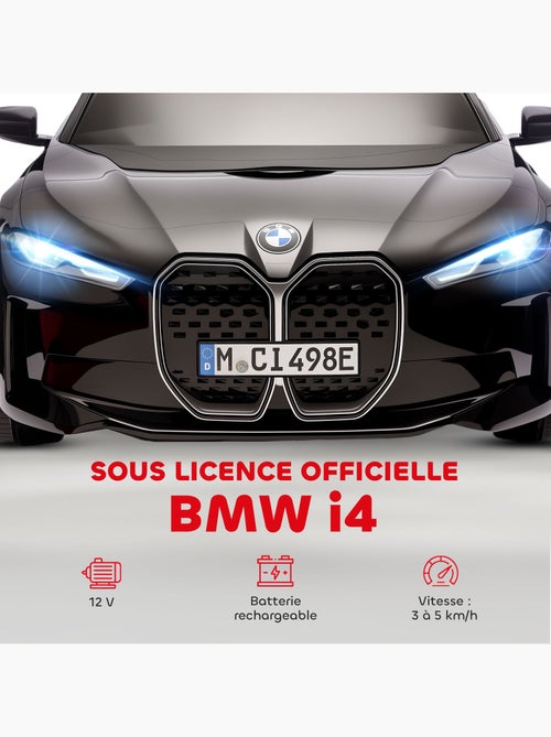 Voiture électrique enfant licence BMW I4 12V 5Km/h max. effets télécommande - Kiabi