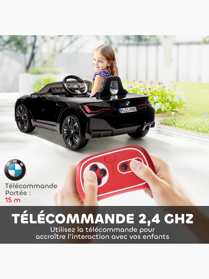 Voiture électrique enfant licence BMW I4 12V 5Km/h max. effets télécommande Noir - Kiabi