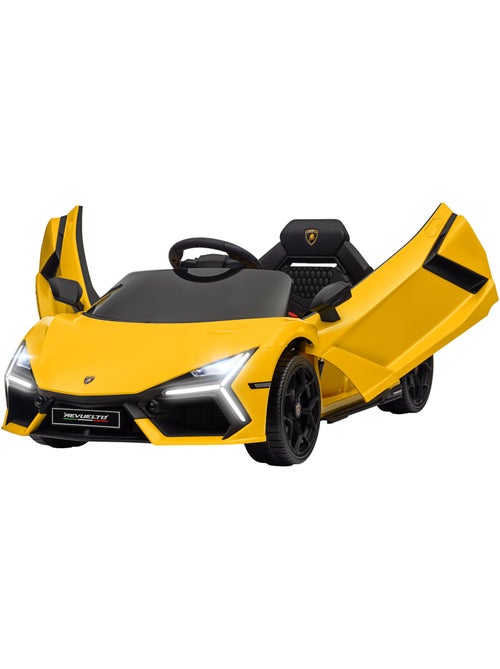 Voiture électrique enfant licence lamborghini revuelto avec télécommande jaune - Kiabi