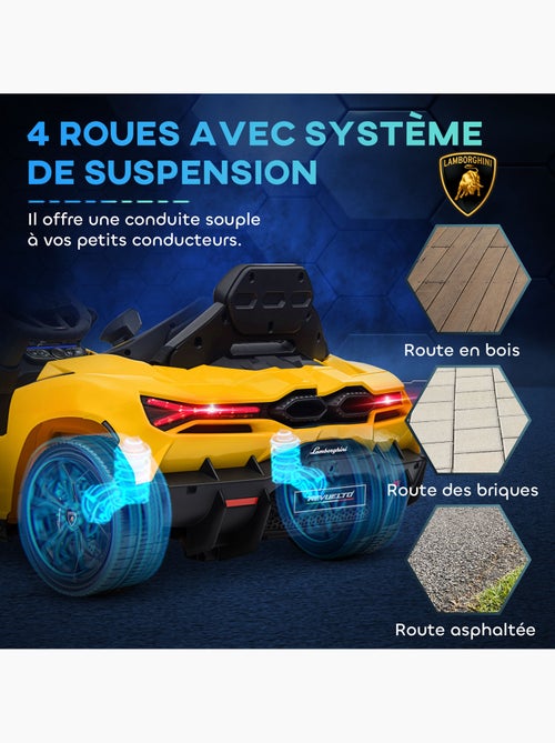 Voiture électrique enfant licence lamborghini revuelto avec télécommande jaune - Kiabi