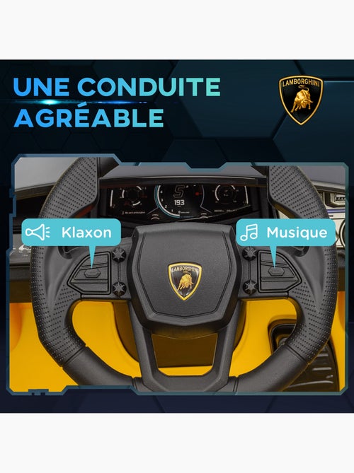 Voiture électrique enfant licence lamborghini revuelto avec télécommande jaune - Kiabi