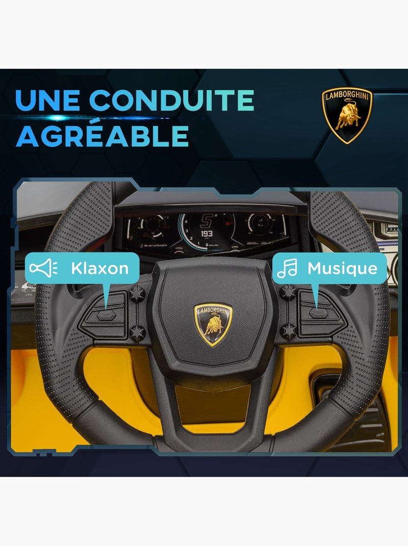 Voiture électrique enfant licence lamborghini revuelto avec télécommande jaune Jaune - Kiabi
