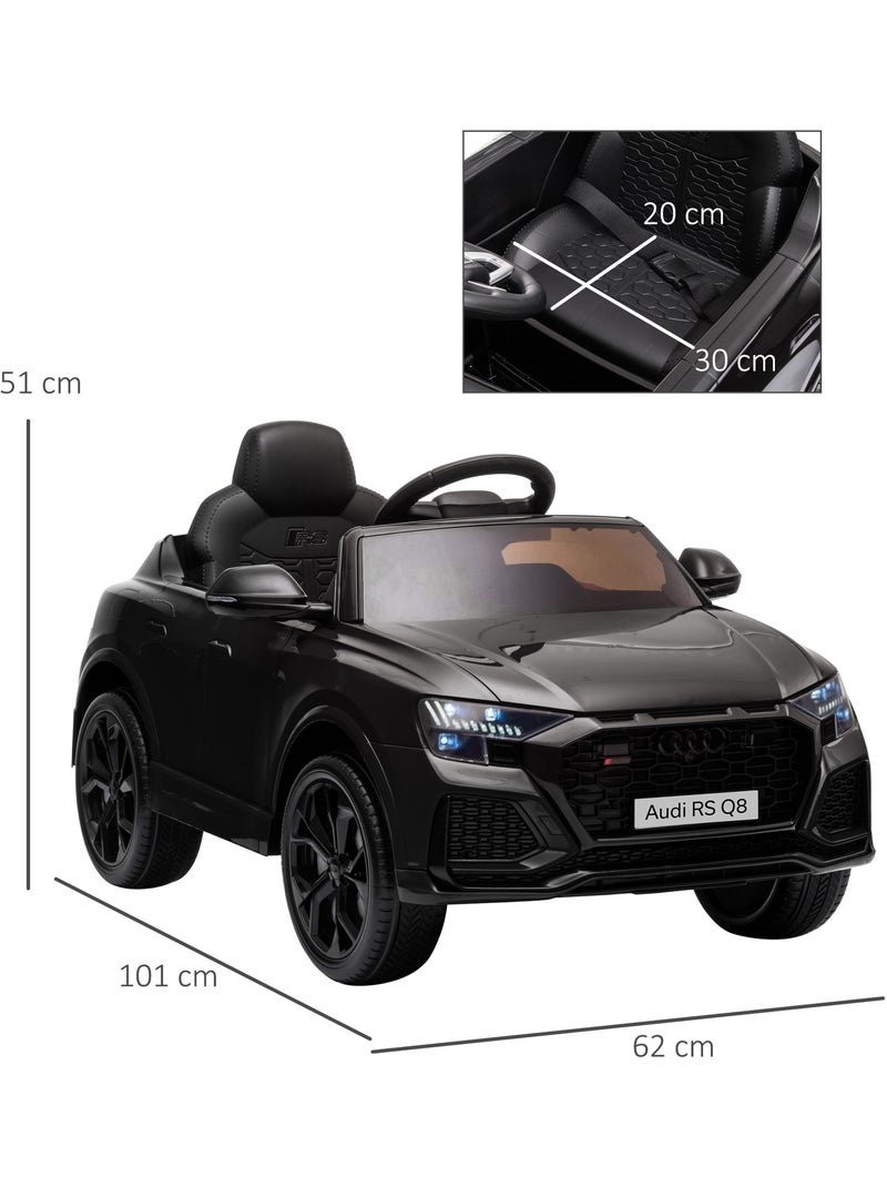 Voiture électrique enfant licence officielle audi rs q8 et télécommande Noir - Kiabi