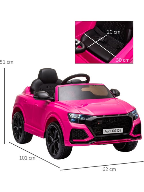 Voiture électrique enfant licence officielle audi rs q8 et télécommande - Kiabi