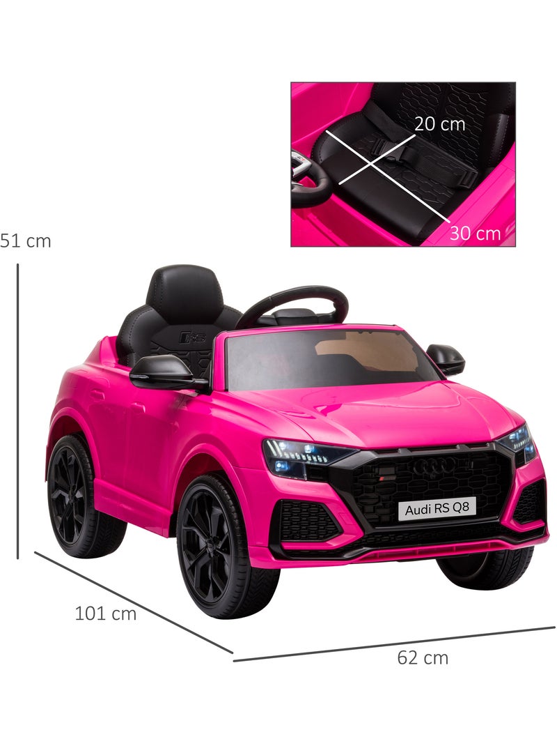 Voiture électrique enfant licence officielle audi rs q8 et télécommande Rose - Kiabi