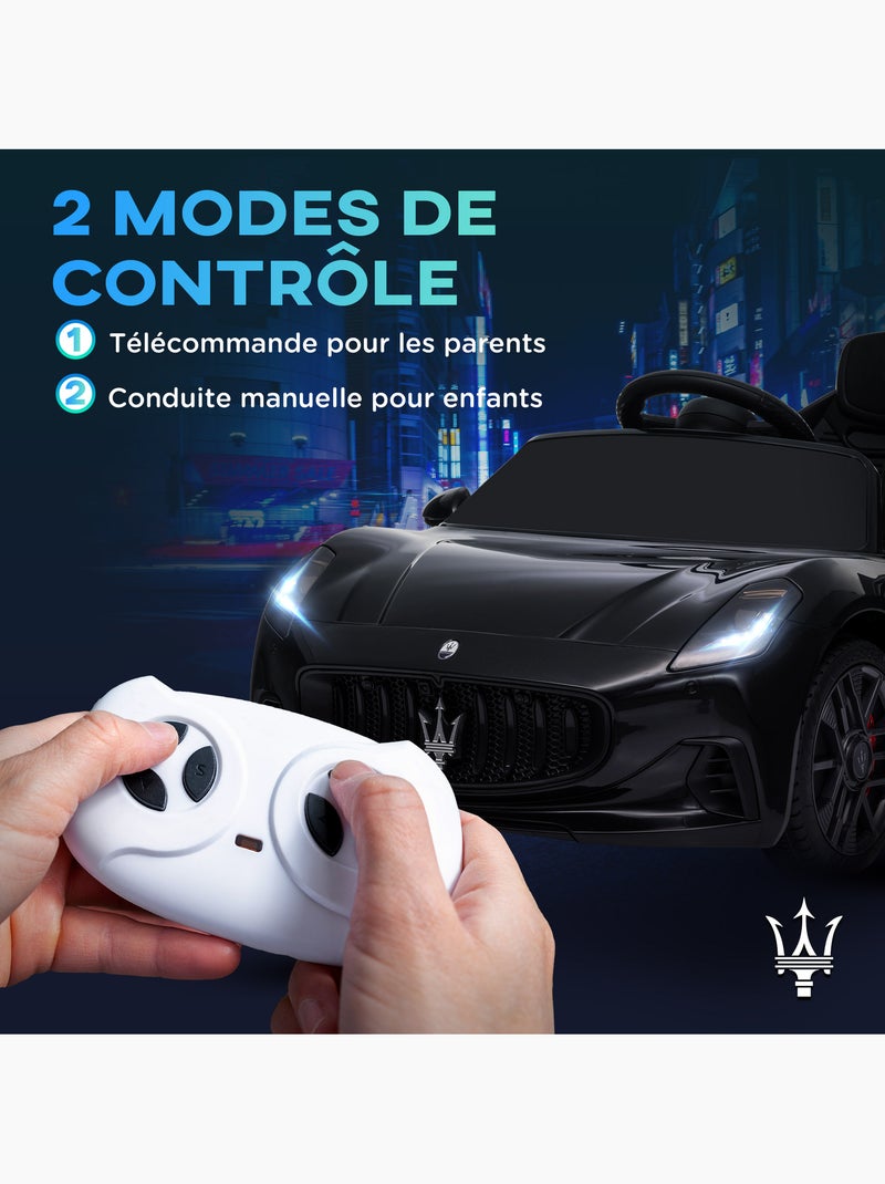 Voiture électrique enfant licence officielle maserati gran turismo folgore avec télécommande Noir - Kiabi