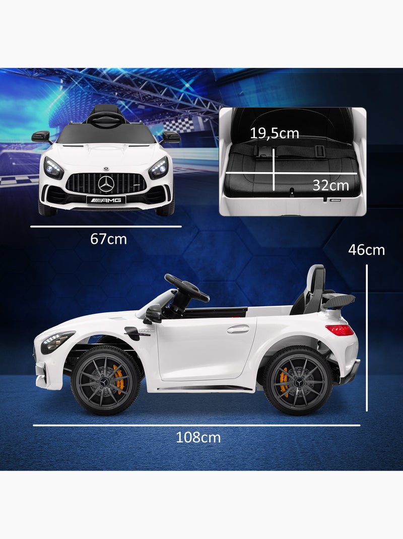 Voiture électrique enfant licence officielle mercedes-benz amg gtr Blanc Blanc - Kiabi