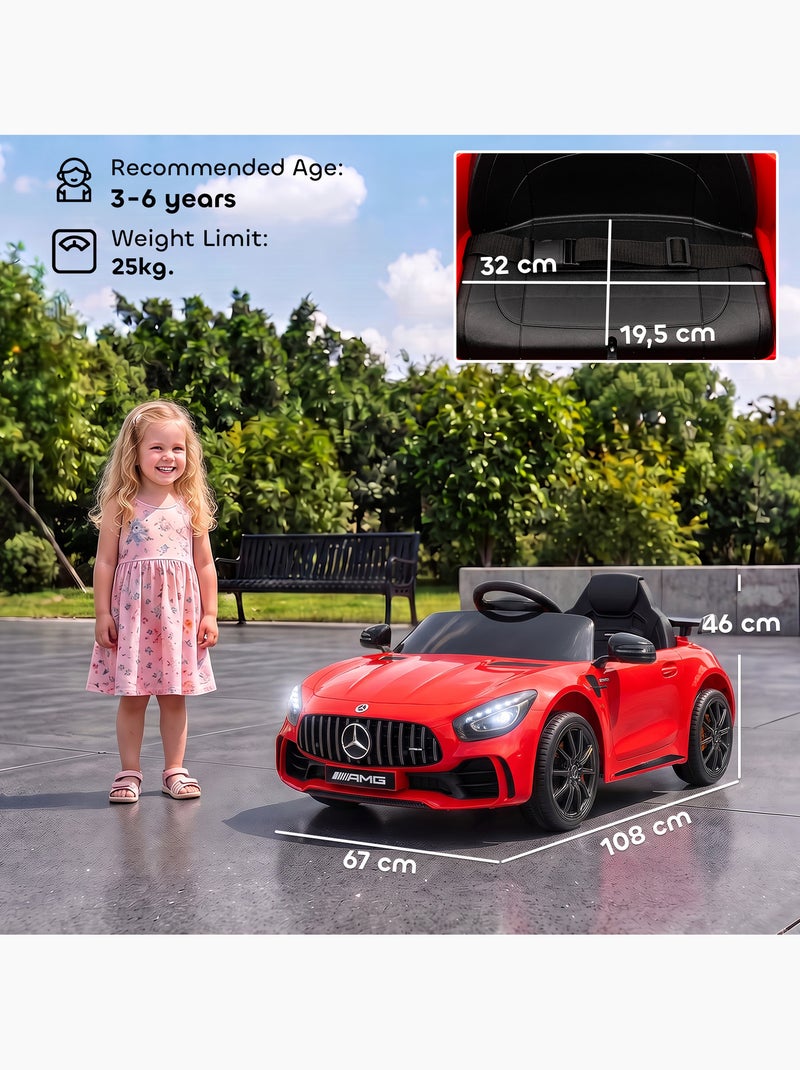 Voiture électrique enfant licence officielle mercedes-benz amg gtr Rouge - Kiabi