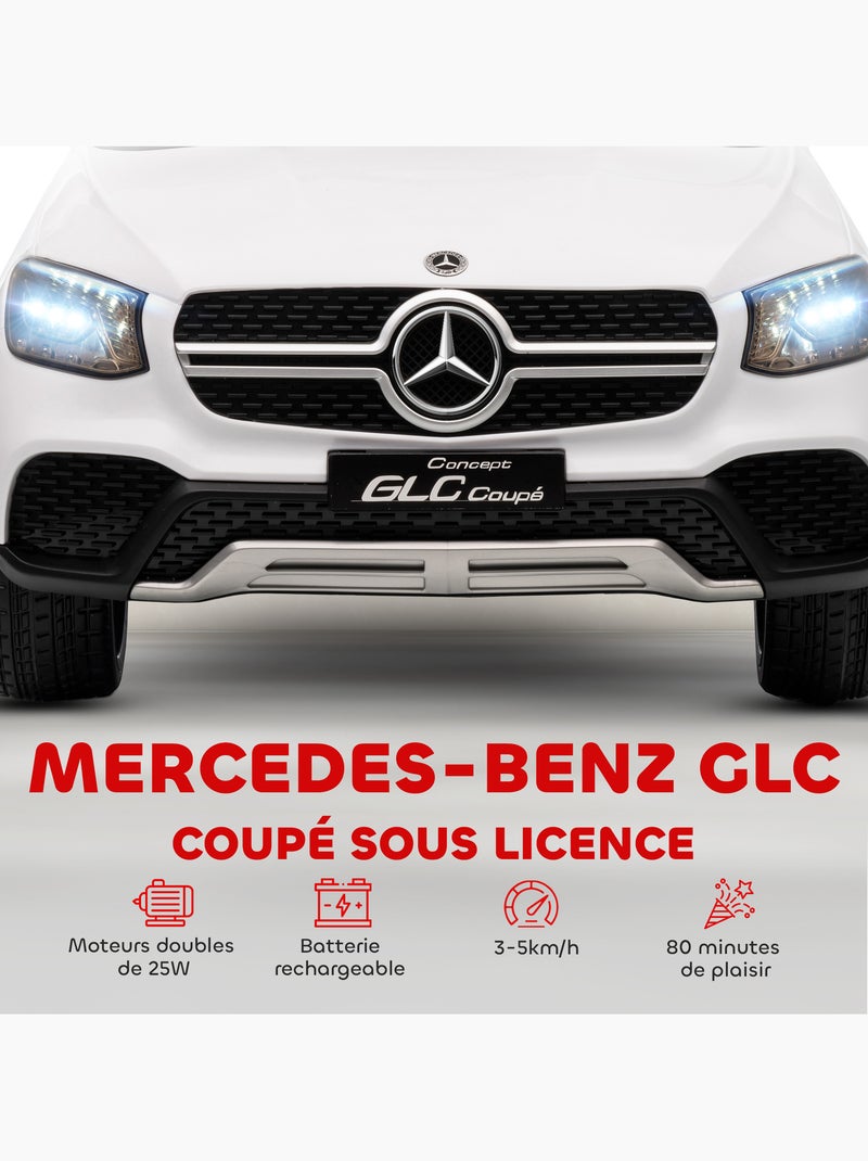 Voiture électrique enfant licence officielle mercedes-benz glc coupé Blanc Blanc - Kiabi
