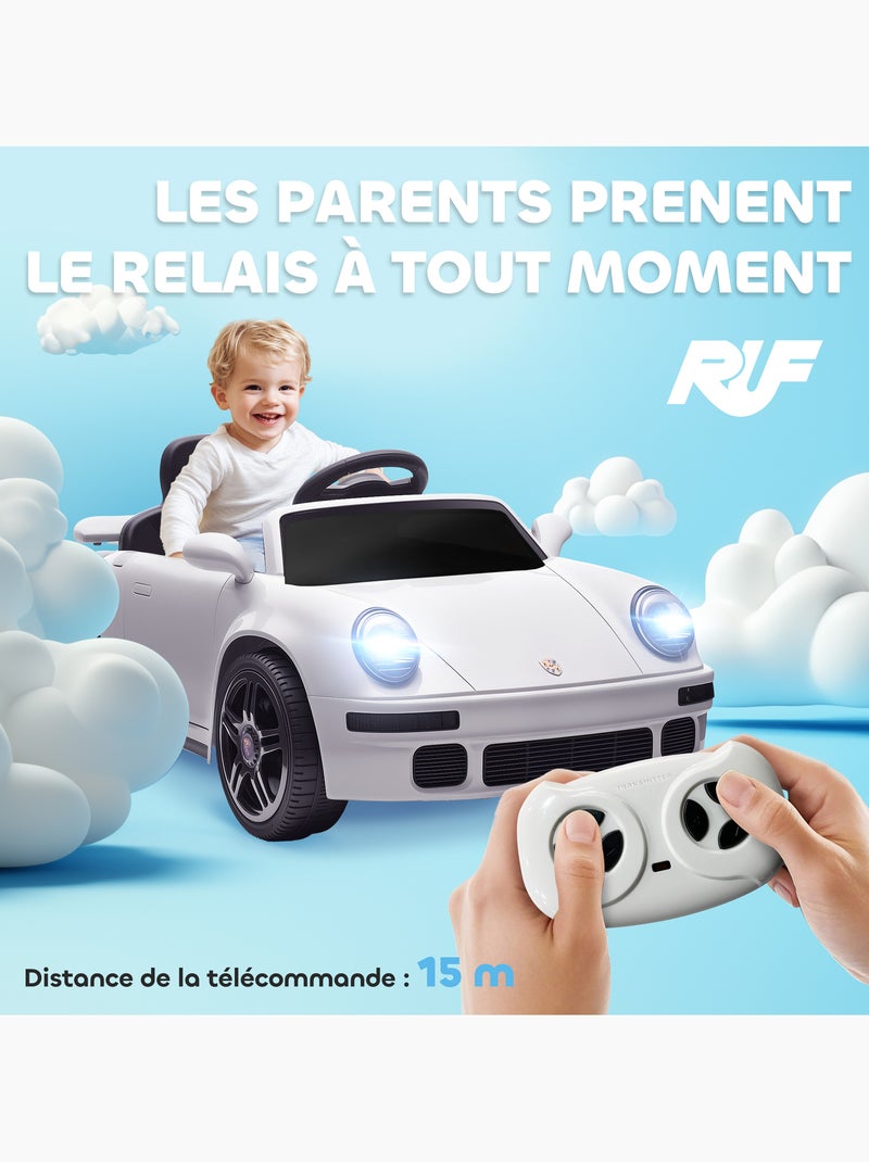 Voiture électrique enfant licence officielle ruf ctr 2017 Blanc Blanc - Kiabi