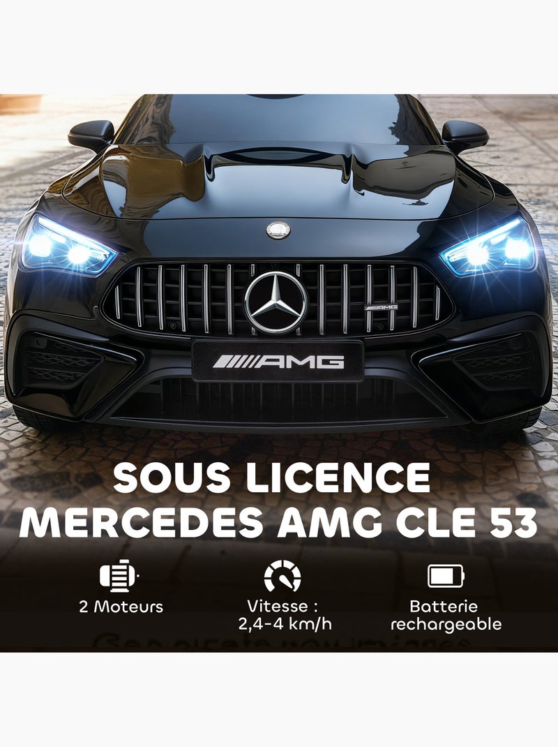 Voiture électrique enfant mercedes amg cle 53 12v 4km/h max. Télécommande Noir - Kiabi