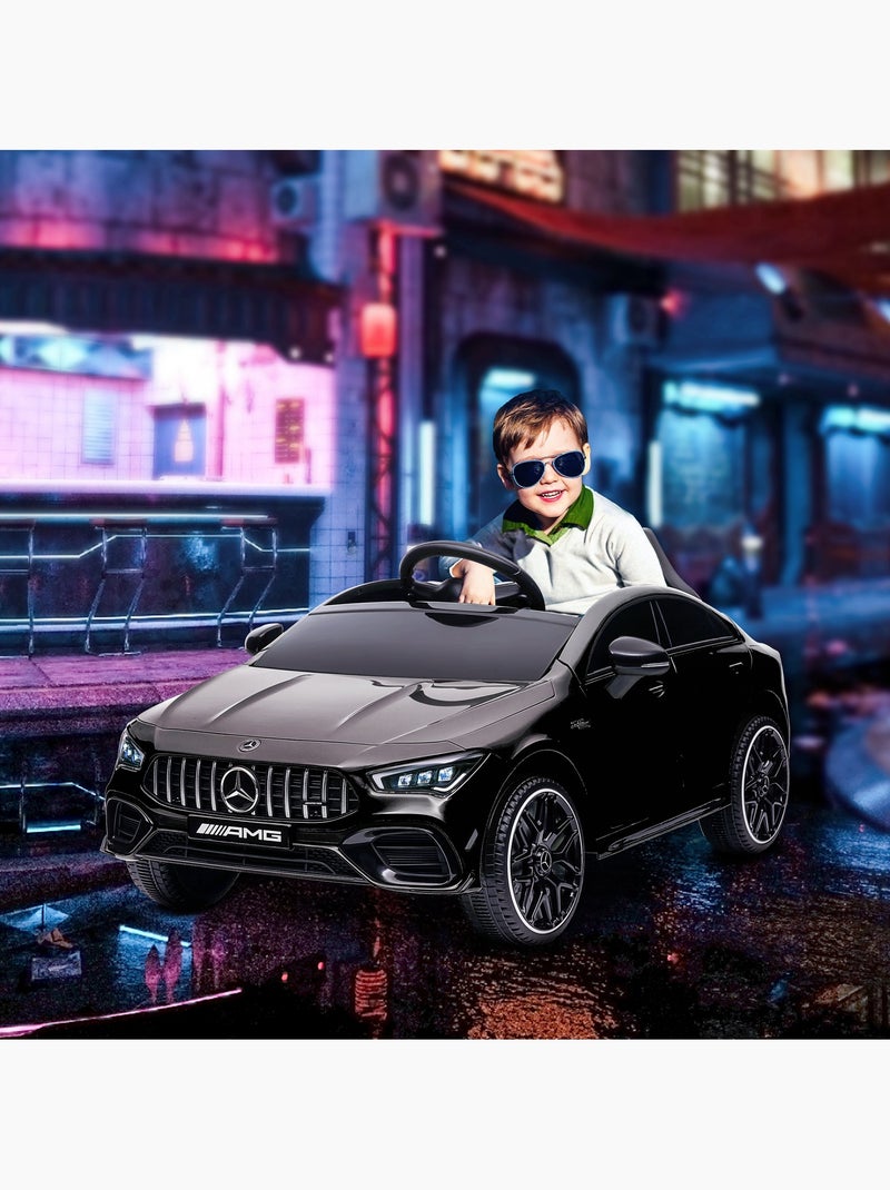 Voiture électrique enfant mercedes cla 45s amg - 12v, 2 moteurs, 5km/h max. Avec télécommande Noir - Kiabi