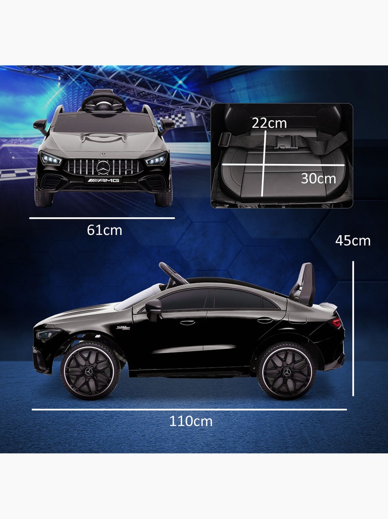 Voiture électrique enfant mercedes cla 45s amg - 12v, 2 moteurs, 5km/h max. Avec télécommande Noir - Kiabi