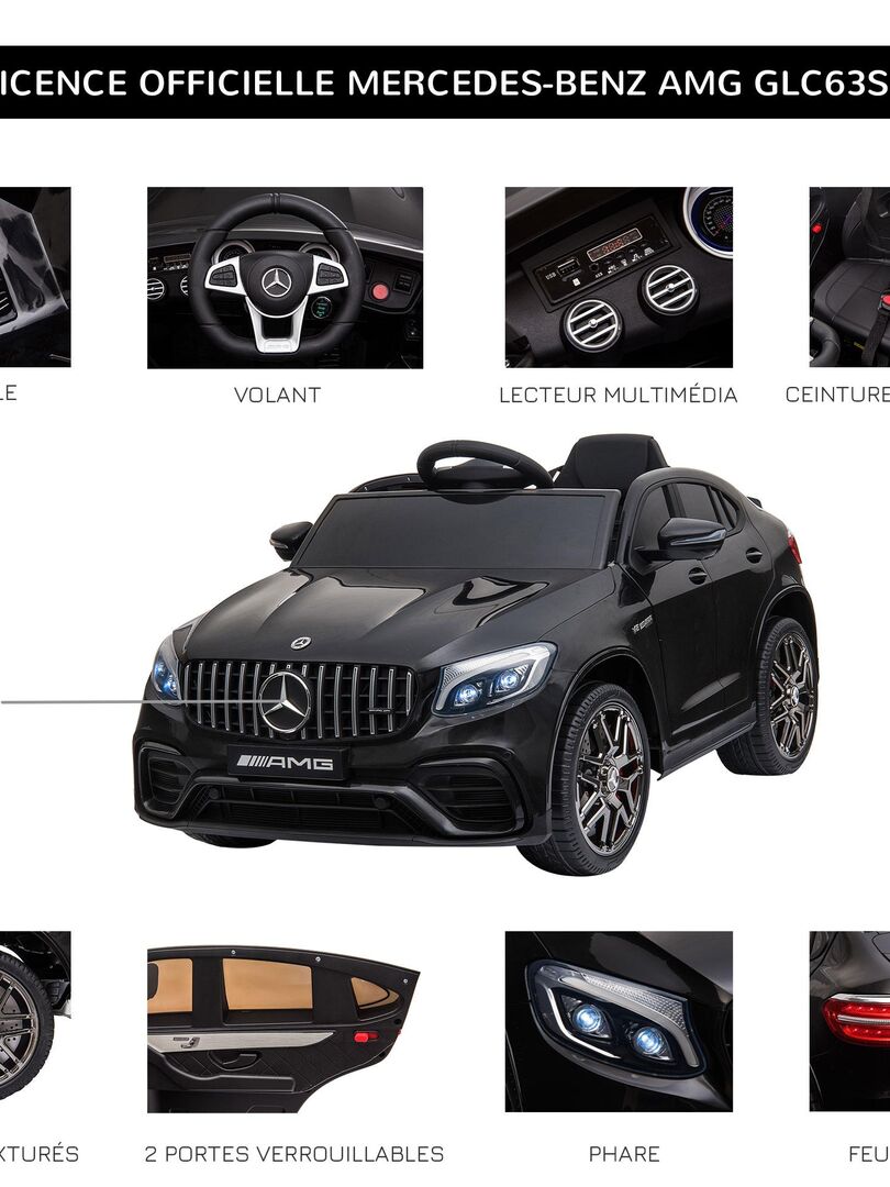 Voiture Electrique Enfant Mercedes AMG GLA45, 2 Moteurs 25w Telecommande Parentale 24 Ghz
