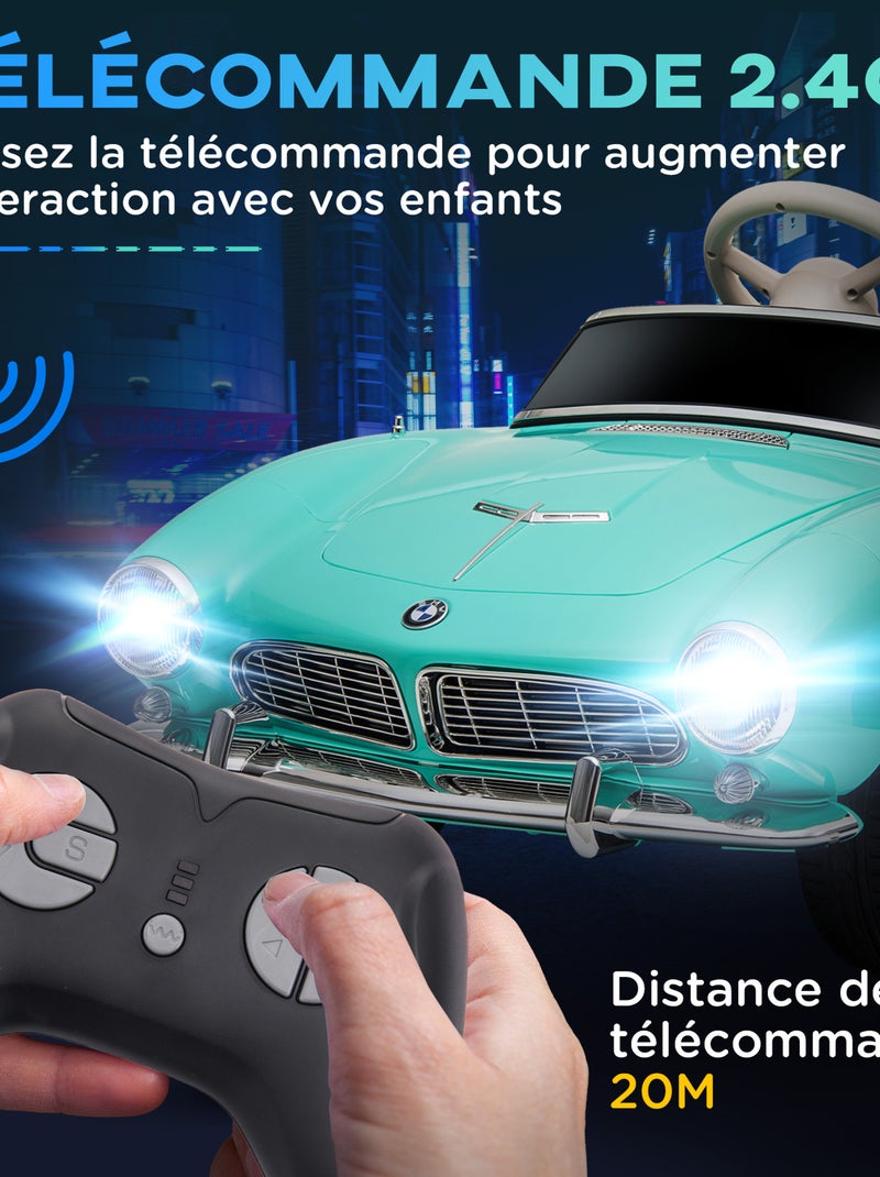 Voiture électrique enfant rétro BMW 507 V. max. 5 Km/h Bleu Bleu - Kiabi