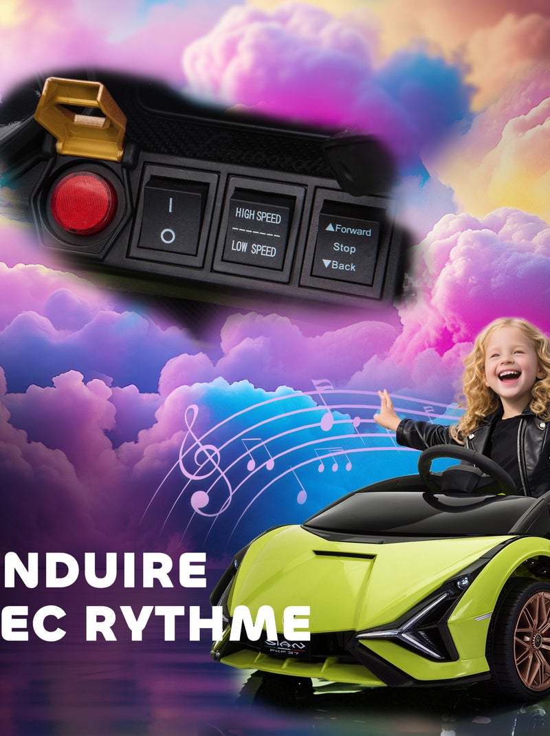 Voiture électrique enfant supercar Vert - Kiabi
