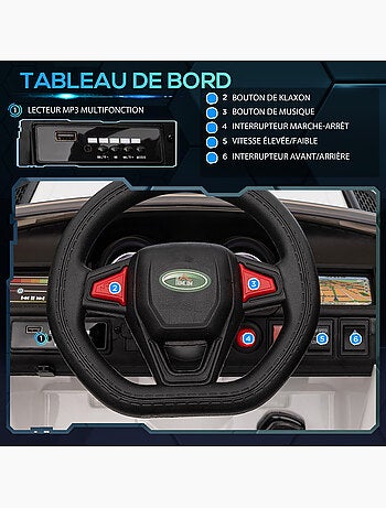 Voiture électrique enfant SUV 4X4 - 12V, 2 moteurs, 5Km/h max. avec télécommande