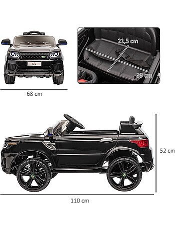 Voiture électrique enfant SUV 4X4 - 12V, 2 moteurs, 5Km/h max. avec télécommande