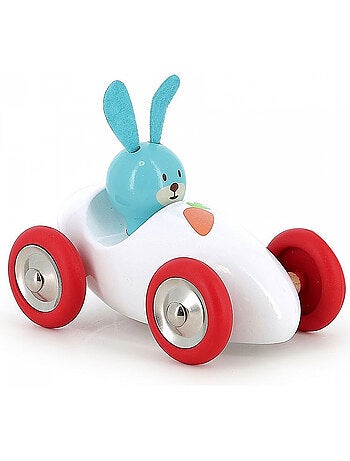 Voiture en bois raoul le lapin