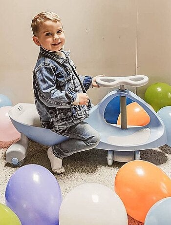 Voiture enfant, tourner le guidon pour avancer ou tourner trotteur draisienne 120kg max, roues led