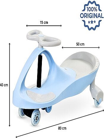Voiture enfant, tourner le guidon pour avancer ou tourner trotteur draisienne 120kg max, roues led