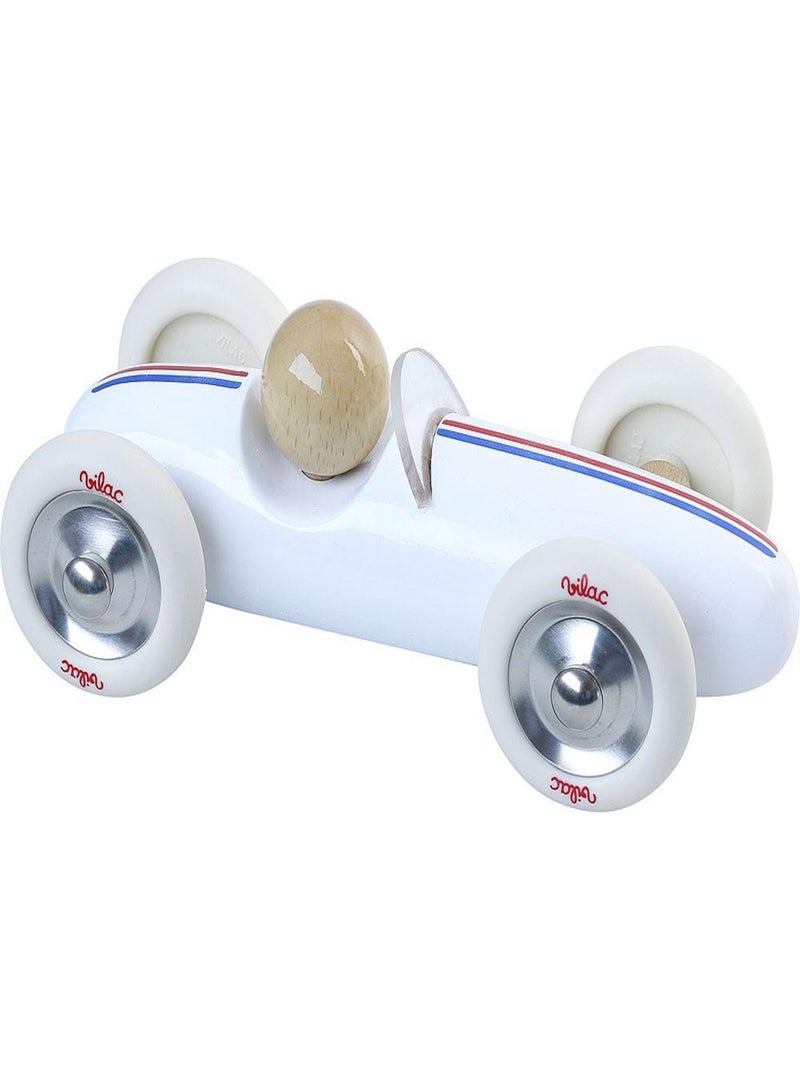 Voiture Grand Prix vintage MM blanche Blanc - Kiabi