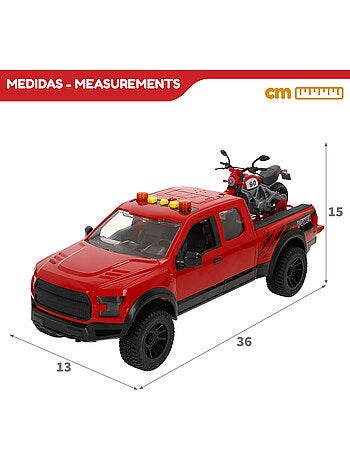 Voiture pick-up à friction avec moto, lumière et son speed & go