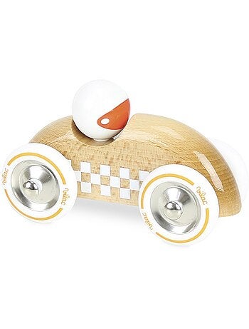 Voiture Rallye Checkers GM bois naturel