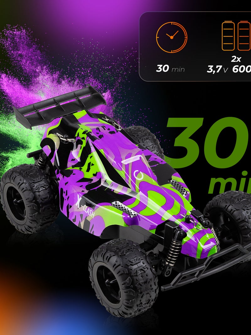 2 Mal Geblitzt über 20 Km H Voiture télécommandée de course tout-terrain - OVERMAX - X-Clash - 20