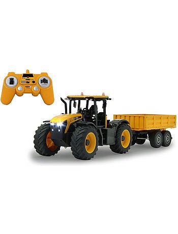 Voiture télécommandée jcb fastrac tracteur avec remorque basculante 2,4ghz