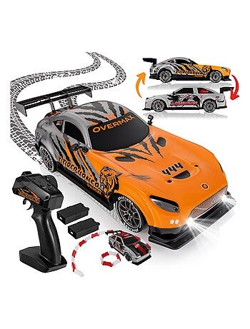 Voiture télécommandée OVERMAX - X-Tireburner - 2x Carrosserie - Eclairage LED - 40min d'autonomie