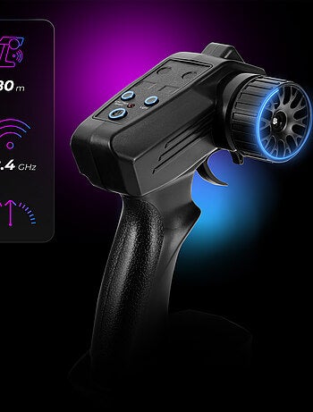 Voiture télécommandée OVERMAX - X-Tireburner - 2x Carrosserie - Eclairage LED - 40min d'autonomie