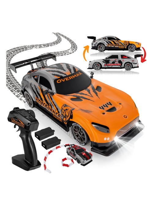 Voiture télécommandée OVERMAX - X-Tireburner - 2x Carrosserie - Eclairage LED - 40min d'autonomie - Kiabi
