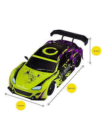 Voiture télécommandée OVERMAX - X-Tireburner - 2x Carrosserie - Eclairage LED - 40min d'autonomie