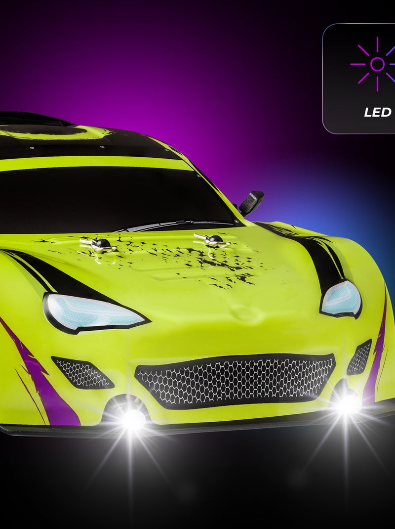 Voiture télécommandée OVERMAX X-Drifty - 20 km/h - 4x4 - Eclairage LED Noir Vert - Kiabi