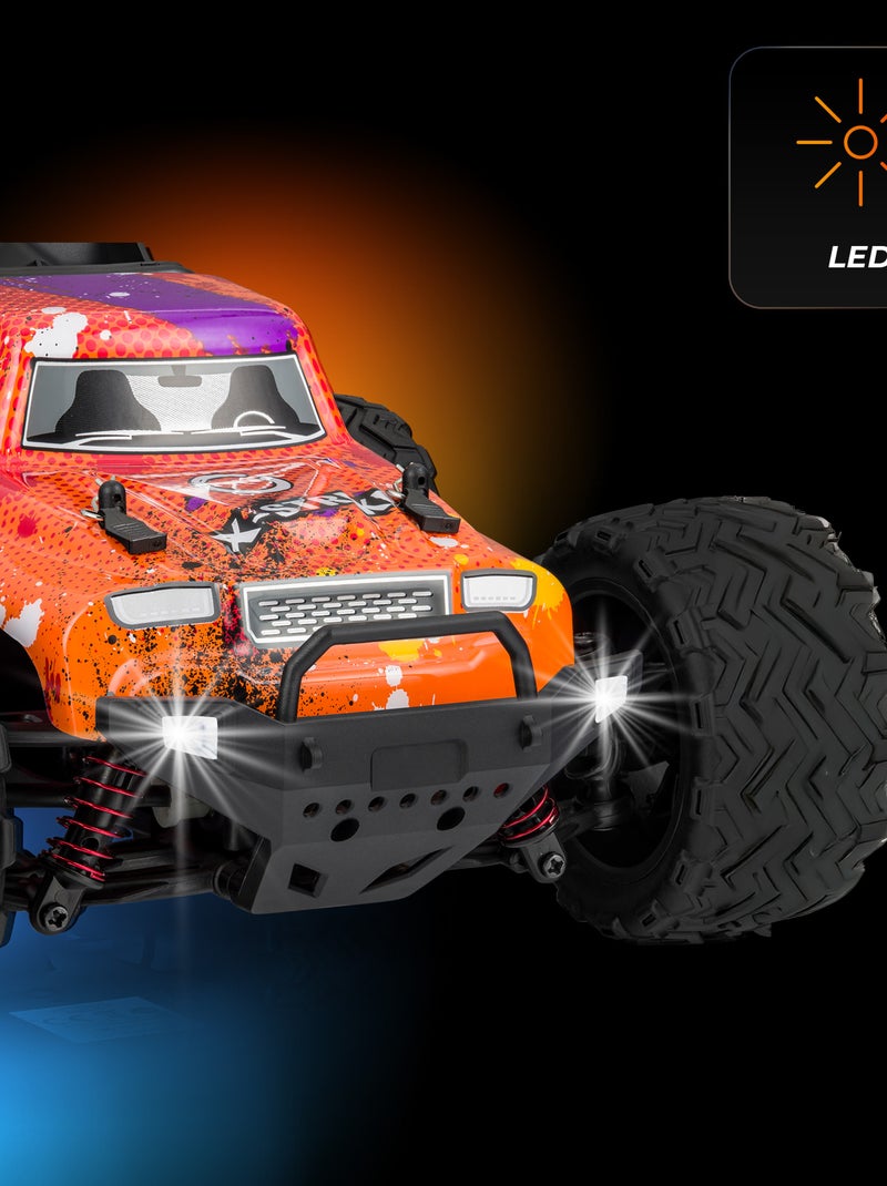 Voiture télécommandée OVERMAX X-Strike - 30 km/h - Lumières LED - Traction 4 x 4 - 20 min Noir Rouge - Kiabi