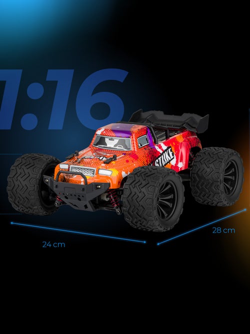 Voiture télécommandée OVERMAX X-Strike - 30 km/h - Lumières LED - Traction 4 x 4 - 20 min - Kiabi