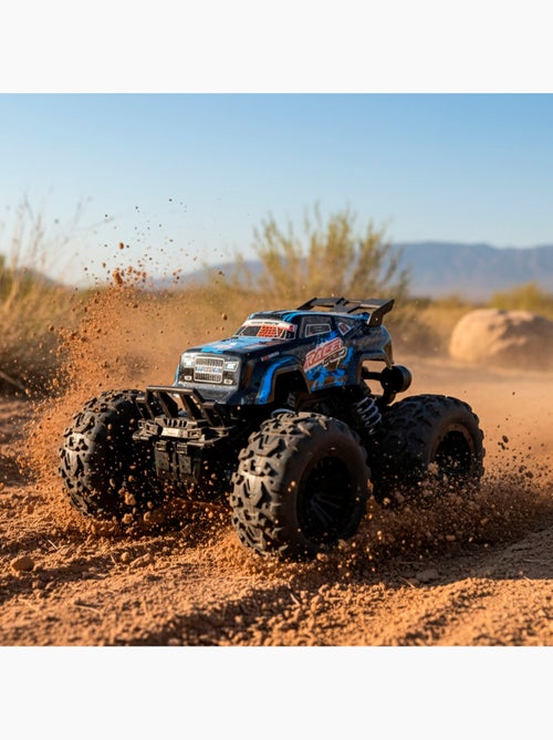 Voiture télécommandée tout-terrain avec grandes roues à forte adhérence 1:16 speed & go - Kiabi