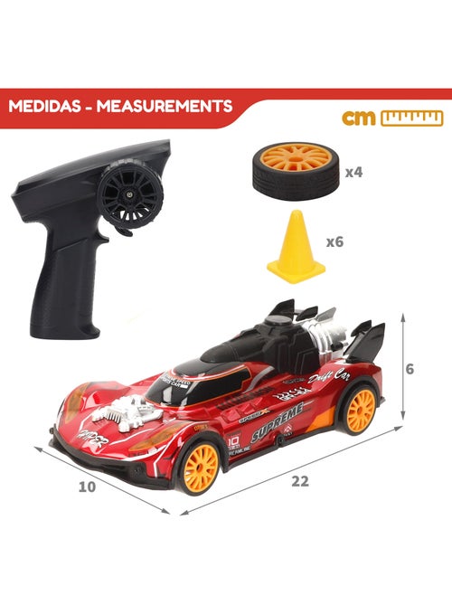 Voiture télécommandée xtreme drift avec accessoires, échelle 1:18 speed & go - Kiabi