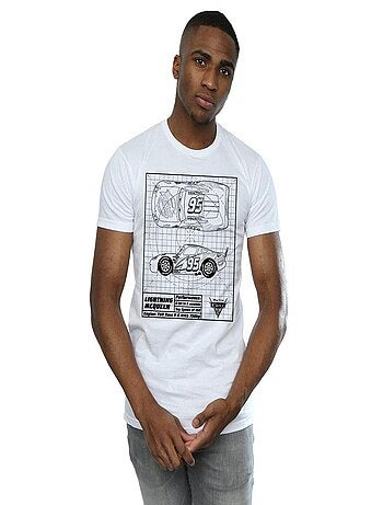Voitures - T-shirt motif Flash McQueen motif/style plan (Flash McQueen)