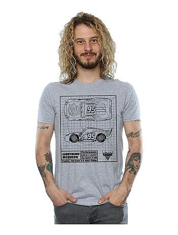 Voitures - T-shirt motif Flash McQueen motif/style plan (Flash McQueen)