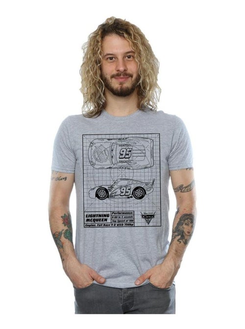 Voitures - T-shirt motif Flash McQueen motif/style plan (Flash McQueen) - Kiabi