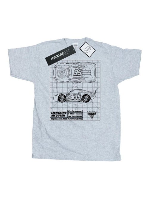 Voitures - T-shirt motif Flash McQueen motif/style plan (Flash McQueen) - Kiabi