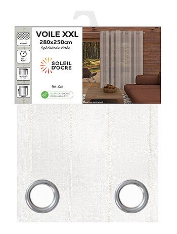 Voliage à oeillets spécial baie vitrée 280x250 cm CALI, par Soleil d'Ocre