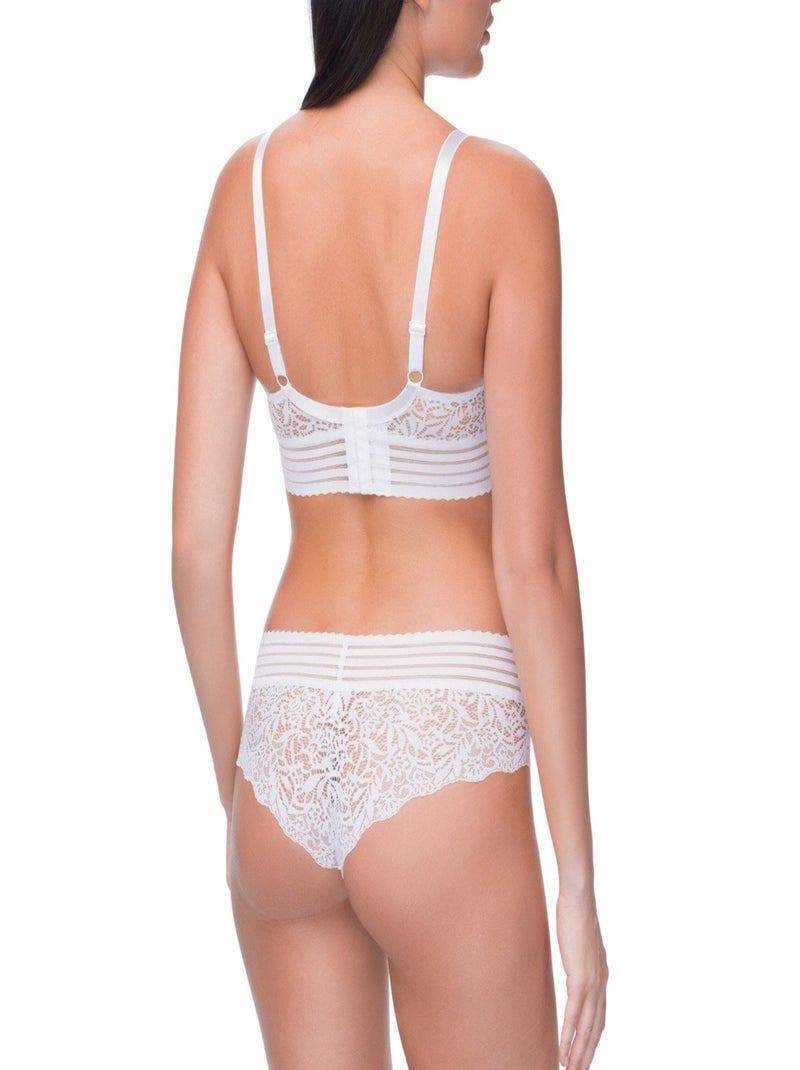 V.O.V.A - Culotte brésilienne en dentelle mi-haute Paola Blanc - Kiabi