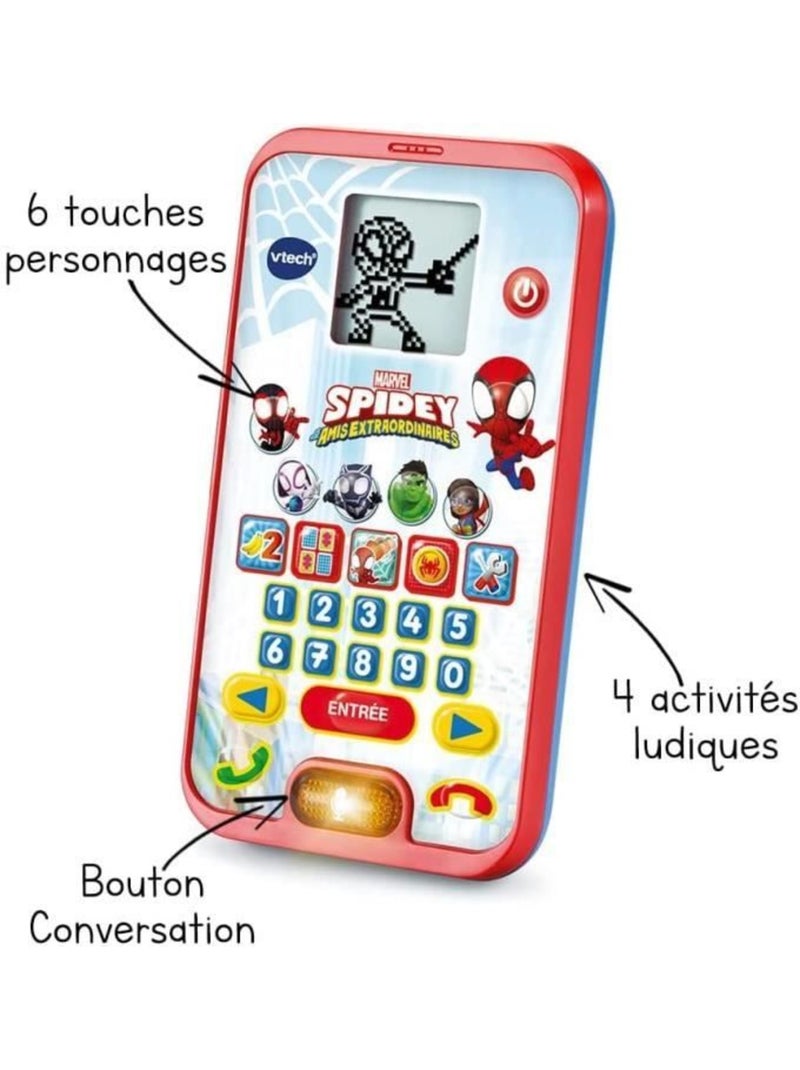 Vtech - spidey - le smartphone éducatif de spidey - enfant - rouge - mixte - 3 ans - pile Rouge - Kiabi