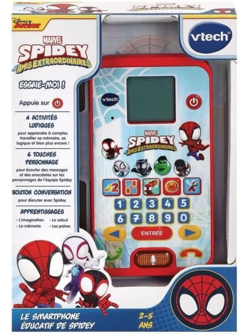 Vtech - spidey - le smartphone éducatif de spidey - enfant - rouge - mixte - 3 ans - pile Rouge - Kiabi