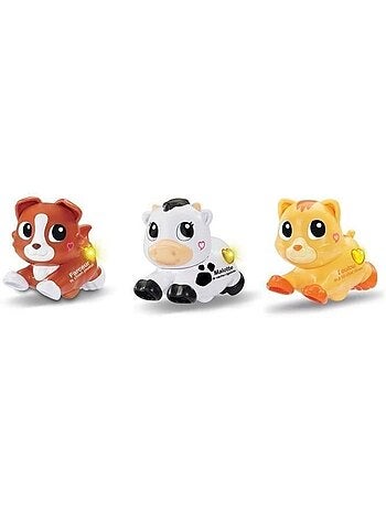 Vtech - tut tut animo bisous - coffret trio (chien + chat + vache) - multicolore