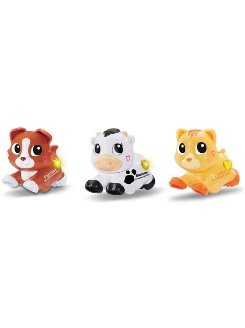 Vtech - tut tut animo bisous - coffret trio (chien + chat + vache) - multicolore Multicolore - Kiabi